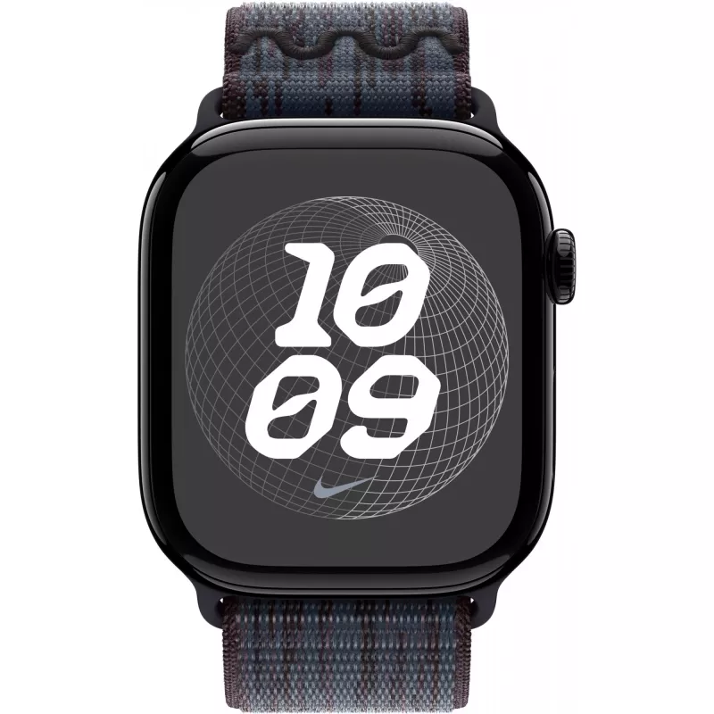 Band Apple 46mm Schwarz/Blau Nike Sport Loop Smartwatch