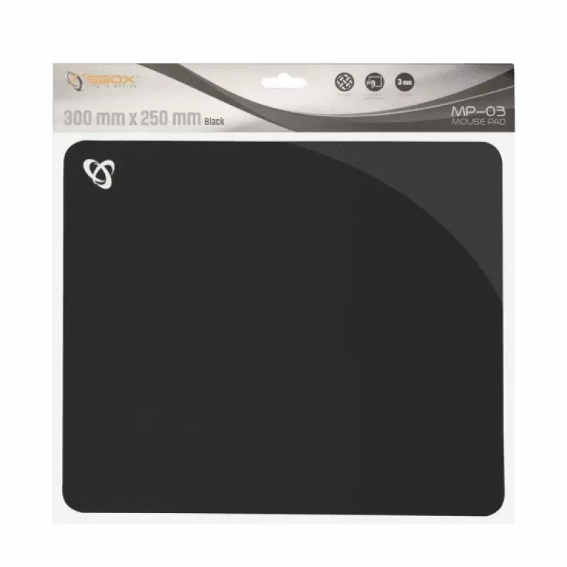 Sbox MP-03B Schwarzes Gel-Mauspad