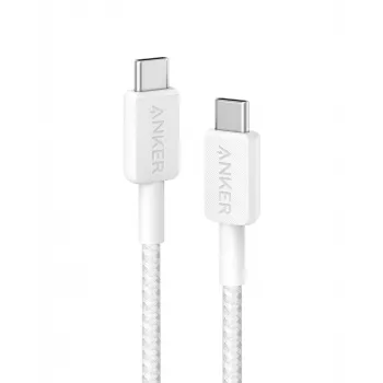 Anker Innovations 322 USB-C auf USB-C Kabel Nylon 0,9M 60W Weiß - Kabel - Digital/Daten (A81F5G21)