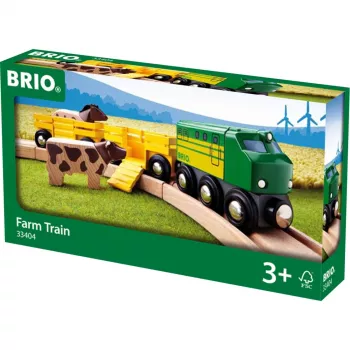 Zug Ravensburger BRIO Farm Train 33404 – Thema Bauernhof, mehrfarbig, für Alter 0,3–99