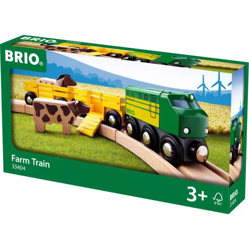 Zug Ravensburger BRIO Farm Train 33404 – Thema Bauernhof, mehrfarbig, für Alter 0,3–99