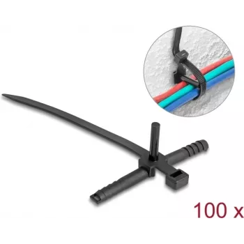 Kabelbinder DELOCK 18914, 150 x 7 mm, schwarz, 100er-Pack