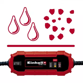 Batterieladegerät Einhell CE-BC 1 M 6/12 V Rot