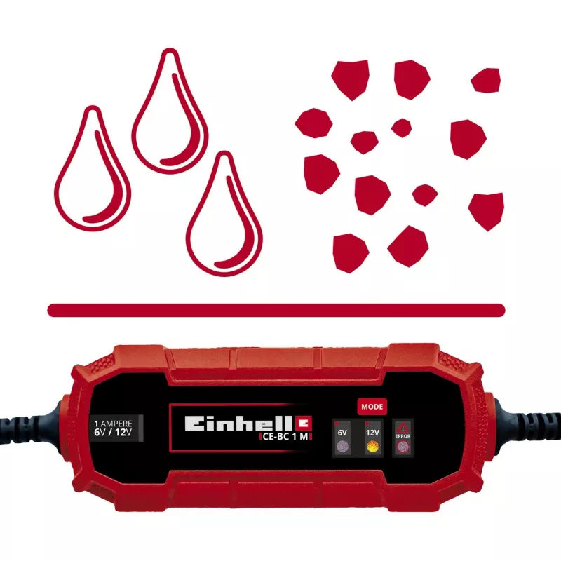 Batterieladegerät Einhell CE-BC 1 M 6/12 V Rot