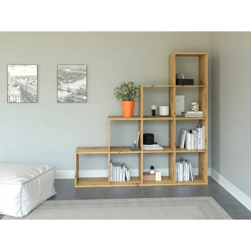 Topeshop STEP ARTISAN 4X4 Wohnzimmer-Bücherregal