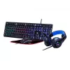 Gaming-Tastatur mit Maus GEMBIRD GGS-UMGL4-02 — Full-Size USB QWERTY US-Englisch, schwarz, LED-Hintergrundbeleuchtung