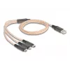 DeLOCK USB-Kabel 1,2 m USB 2.0 USB A USB C/Micro-USB B/Lightning Transparent