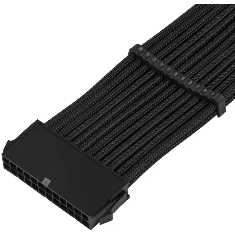 SilverStone PP07E - Stromverlängerungskabel - ATX, 24-polig (W) zu ATX, 24-polig (M) - 30 cm - Schwarz