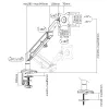 Ergo Office ER-405B Monitorhalterung Tischhalterung Arm Schwenkbar Neigbar Drehbar 13 - 32 Zoll VESA