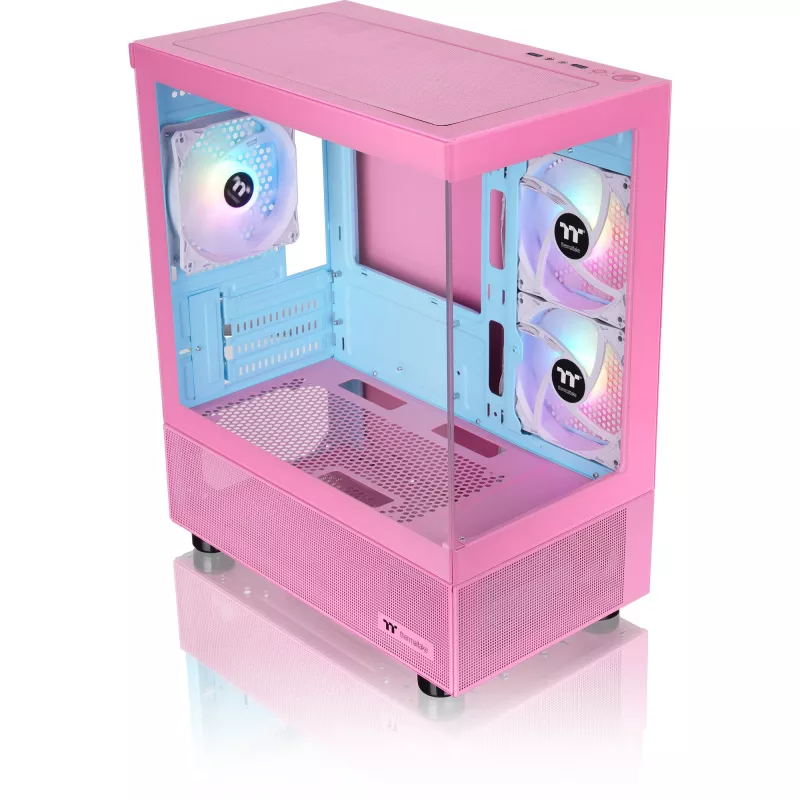 View 170 TG ARGB, Tower-Gehäuse pink, Tempered Glass x 2