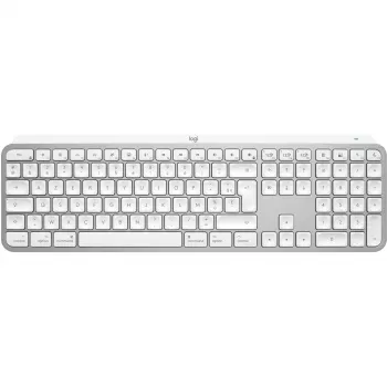 Logitech Master Series MX Keys S für Mac - Tastatur - Vollformat - hintergrundbeleuchtet - kabellos - Bluetooth LE - AZERTY - Französisch - Hellgrau (920-011626)