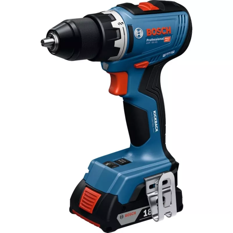 Akku-Bohrschrauber Bosch GSR 18V-65 mit 2x 4.0Ah Akkus