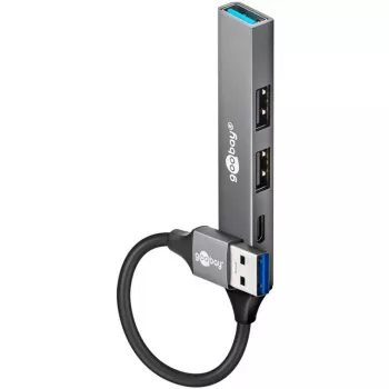 Goobay Slim 4-Port USB-Hub, USB-A auf USB-C™/USB-A, USB 3.2 (74458)