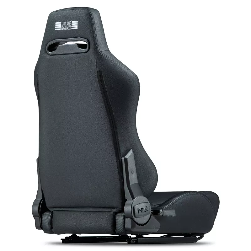 Rennsport-Schalensitz mit verstellbarer Rückenlehne Next Level Racing ERS3 Elite Premium — schwarzes Kunstleder, neigbare Rückenlehne, kompatibel mit Cockpit- und Bodenmontage