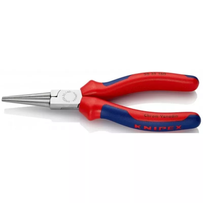 KNIPEX 30 35 160 – Nadelflachzange – 2,5 mm – 4,1 cm – Stahl – Blau/Rot – 16 cm