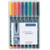Permanentmarker Staedtler 317 WP8 Schwarz Blau Braun Grün Orange Rot Violett Gelb 8 Stück