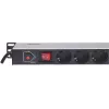 Intellinet Vertikale Rackmontage 12-Ausgang Power Distribution Unit (PDU), EU CEE 7/3 Steckdosen, mit Ein-/Ausschalter und Überlastschutz, integriertes 1,8m Netzkabel mit EU CEE 7/4 Stecker