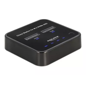 DeLOCK M.2 Dockingstation für 2 x M.2 NVMe PCIe SSD mit Klonfunktion