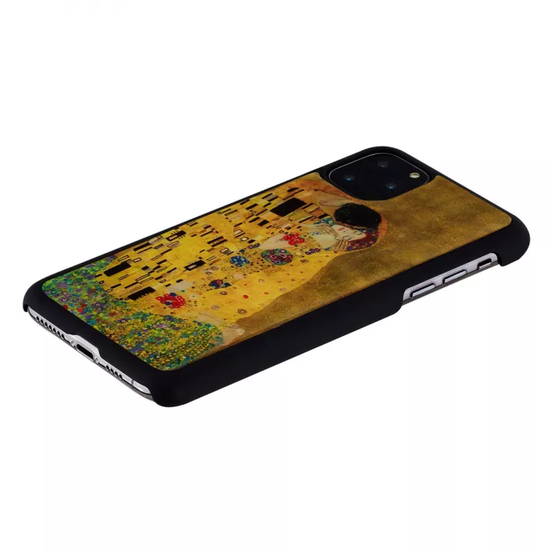 Smartphone-Hülle iKins für iPhone 11 Pro Max – schwarzes Kuss-Design, Schutzcover