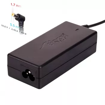 Netzteil Akyga AK-ND-06 65 W Laptop-Netzteil für Innenräume, 100–250 V, schwarz, ABS-Gehäuse