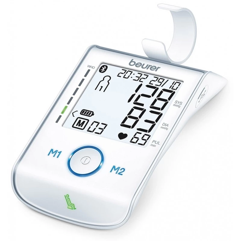 Beurer BM85 Oberarm-Blutdruckmessgerät mit patentiertem Ruheindikator für Genauigkeit, App-Verbindung mit zertifiziertem Datenschutz, Lithium