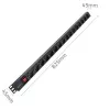 Qoltec Aluminium-PDU für RACK | 16A | 16 x Schuko | Vertikal | 1,8 m