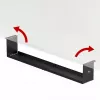 Maclean kompakter Kabelorganizer unter dem Schreibtisch, max. Belastung 5 kg, schwarz, MC-107 B