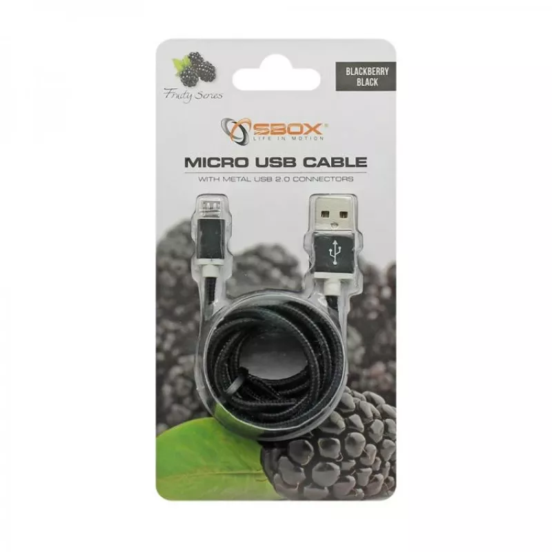 Sbox USB->Micro USB M/M 1,5 m USB-10315B schwarz