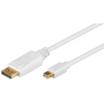 Wentronic Goobay DisplayPort zu mini DisplayPort Adapterkabel 1.2, Weiß, 2 m - Mini DisplayPort-Stecker > DisplayPort-Stecker (52859)