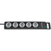 Power Extension Brennenstuhl 1153380115 2,5 m 5 AC-Steckdosen Schwarz Grau