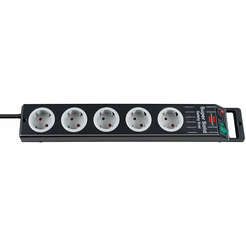 Power Extension Brennenstuhl 1153380115 2,5 m 5 AC-Steckdosen Schwarz Grau