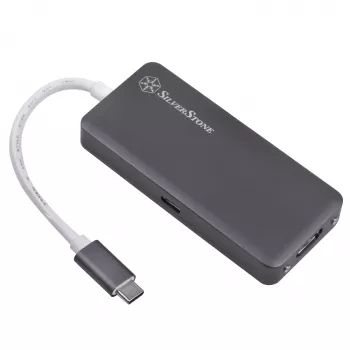 SilverStone SST-EP14C - USB 3.1 Type-C Gen1 auf HDMI, 3x USB 3.1 Gen 1 Type-A, 1x USB 3.1 Gen 1 Type-C (PD 2.0-Laden) (SST-EP14C)