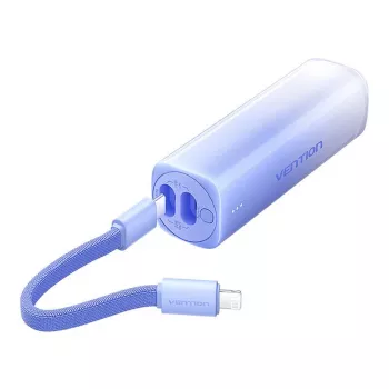 Tragbare Powerbank Vention FHWL0 5000 mAh, blau, 1x USB Typ-C, LED-Anzeigen
