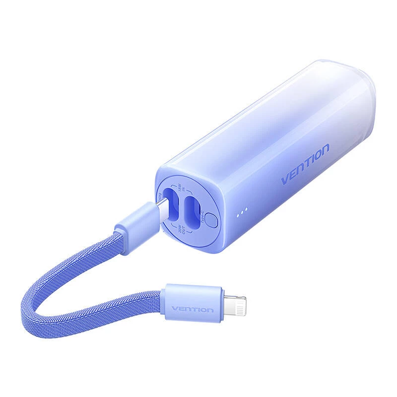 Tragbare Powerbank Vention FHWL0 5000 mAh, blau, 1x USB Typ-C, LED-Anzeigen