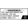 Konstruktionsset Cobi Blöcke 10,5 cm Flak 39 — 339 Teile