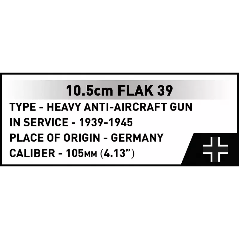 Konstruktionsset Cobi Blöcke 10,5 cm Flak 39 — 339 Teile
