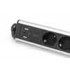 Digitus 6-fach Büro-Steckdosenleiste mit 3x USB-Anschlüssen 1,5 m Kabel