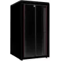 19-Zoll freistehendes Netzwerkschrank ROLINE Pro 26U 800x800 mm, Glastür, schwarz, 600 kg, IP20
