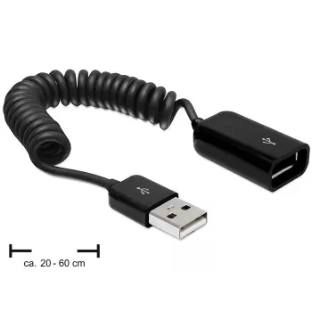 USB-Kabel DeLOCK 83163 0,6 m USB 2.0 A auf A Schwarz