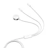 Magnetisches Ladekabel Joyroom S-IW008 Lightning USB-C 5V 1,2m Weiß Kabel