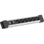 Steckdosenleiste Bachmann CONNECTUS mit 6× CEE7/3-Steckdosen, 1× Schalter, 2,0 m Kabel, CEE7/7-Stecker, grau
