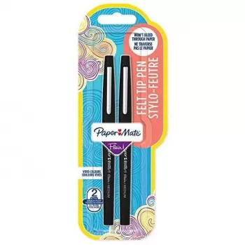 Papermate Flair Original Filzstift Medium Schwarz 2 Stück