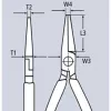 KNIPEX Long Reach Needle Nose Pliers with transverse profiles
