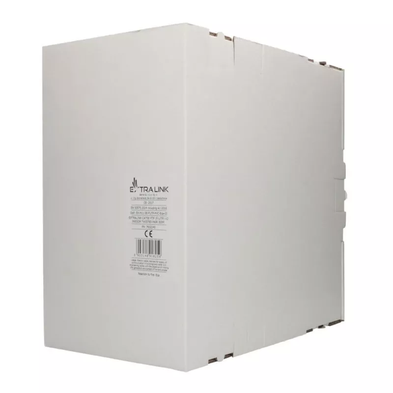 Netzwerkkabel Extralink Twisted-Pair CAT5E FTP Innenbereich 305M Grau