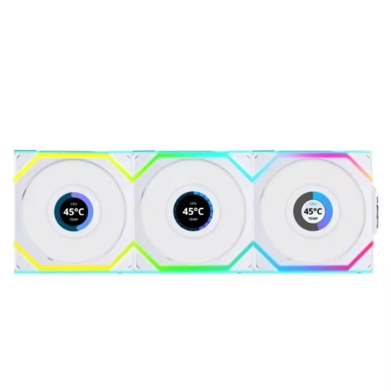 Fan Lian Li UNI FAN SL Wireless 120 12 cm Weiß 3 Stück 28,5 dB 64,05 cfm