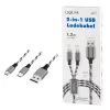 LogiLink CU0202 USB-Kabel USB 2.0 1,2 m USB A USB C/Micro-USB A Grau