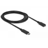 USB-Kabel DeLOCK SuperSpeed USB 3.2 Gen 1 2 m USB-C Schwarz