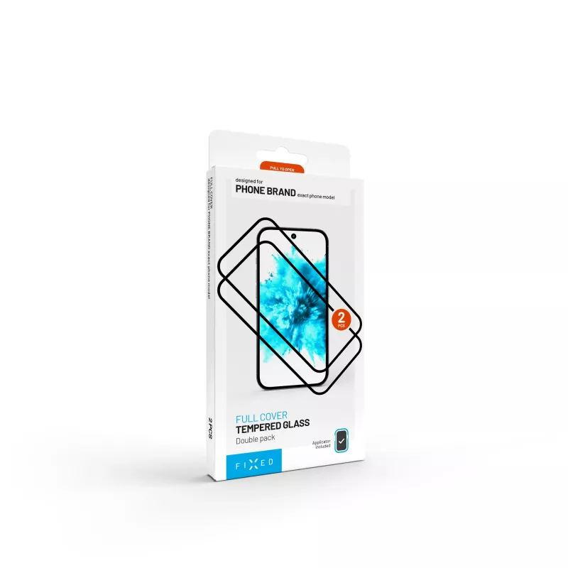 Tempered Glass Screen Protector FIXED Full Cover 2.5D für Samsung Galaxy S26, 2 Stück, schwarz