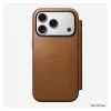 Folio-Hülle Nomad Modern Leather Folio für iPhone 17 Pro, Leder + Aluminium, 6,3 Zoll (16 cm), Tan, 3 Kartenfächer