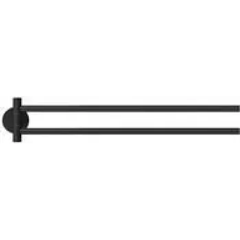 tesa MOON Schwarz Handtuchhalter 2 Handtuchstangen adhesive Metal (40562-00000-00)